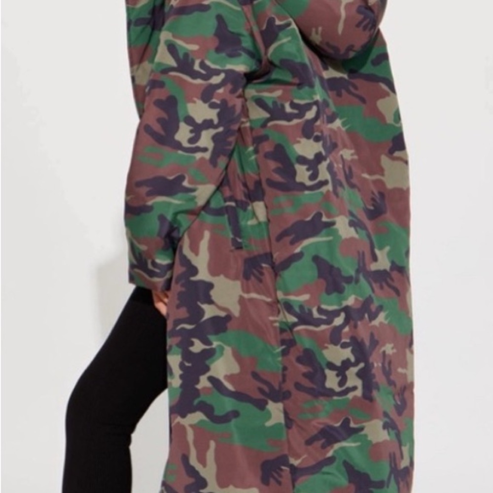 Fashion Nova Green Camouflage Utility Jacket